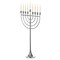 Vintiquewise Modern Solid Metal Judaica Hanukkah Menorah 9 Branched Candelabra, Aluminum Finish Large QI004119.AL.L - alternate 1